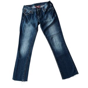 Lucky Brand Lola women’s cropped jeans size 0 EUC with fray